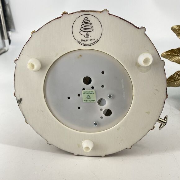 Partylite Musical Christmas Tealight Candle Holder Glowing Rotating Tree No Box - Picture 8 of 9
